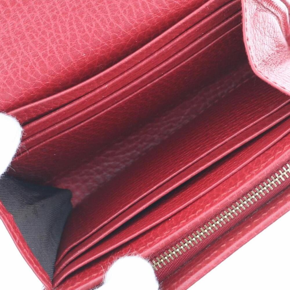 GUCCI GG Marmont Leather Wallet Tri fold coin wallet GG marmont Red - Picture 6 of 6